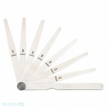 STARRETT Tapered Feeler Gauge Set Dim Type Inch, 30C278