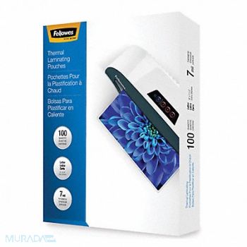 FELLOWES Laminating Pouch Letter 7 mil PK100, 30D510