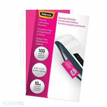 FELLOWES Laminating Pouch Card 10 mil PK100, 30D516