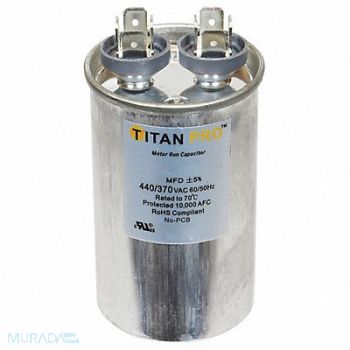 TITAN PRO Motor Run Capacitor 7.5 MFD 2 43/64 H, 30D627