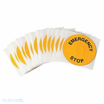 BRADY Legend Plate Label Round 22mm PK25, 30EA44