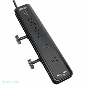 TRIPP LITE Surge Protector Strip 6 Outlet Black, 30EF41