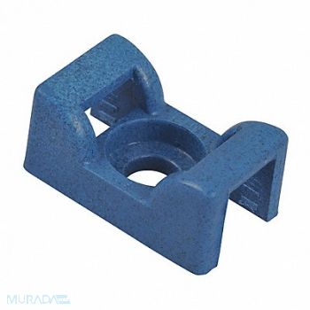 TY-RAP Cable Tie Base Saddle Screw Blue PK100, 30EK67