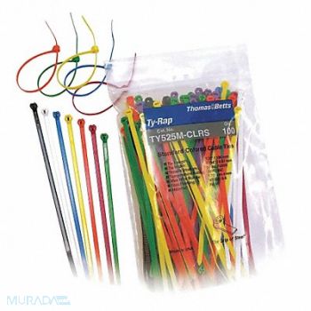 TY-RAP Cable Tie Kit Assorted 7.2 in PK100, 30EK71
