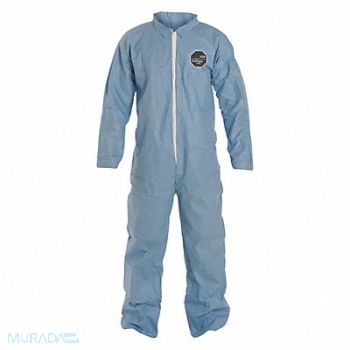 DUPONT G7268 Collared Coveralls Blue XL Straight PK25, 30F393