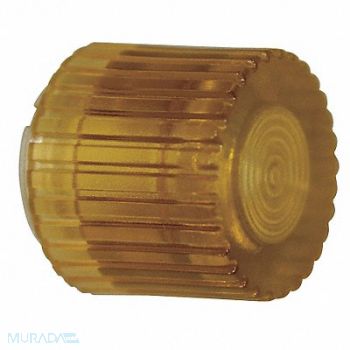 DAYTON Push Button Cap Illuminated 30mm Yellow, 30G476