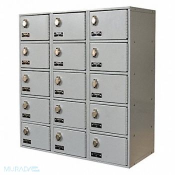 HALLOWELL Locker 5x3Lckrs Lt Gry 30.5 x27 x12, 30LW04