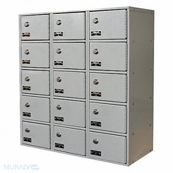 HALLOWELL Locker 5x3Lckrs Lt Gry 30.5 x27 x12, 30LW06