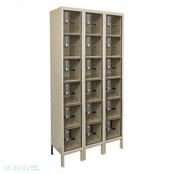 HALLOWELL Bx Lckr 6x3Lckr Tan 78 x36 x12 UnAssm, 30LW47