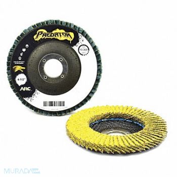 ARC ABRASIVES Flap Disc 4 1/2 in Dia 7/8 in Arbor, 30MR96