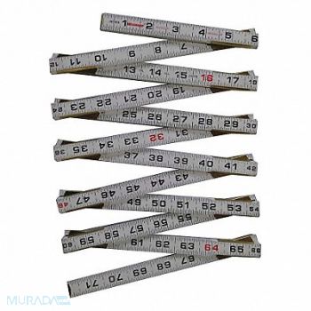 WESTWARD Modular Mason Folding Rule 72 in., 30PC16