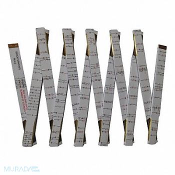 WESTWARD Brick Mason Folding Rule 72 in Standard, 30PC17