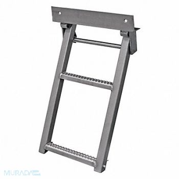 BUYERS PRODUCTS Retractable Truck Step Stainless, 30PD43