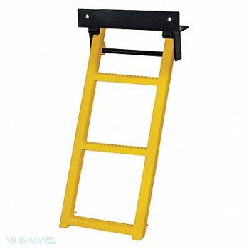 BUYERS PRODUCTS Retractable Truck Step Yellow, 30PD56