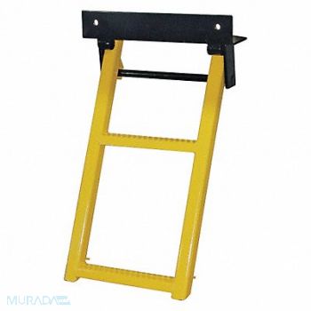 BUYERS PRODUCTS Retractable Truck Step Yellow, 30PD58