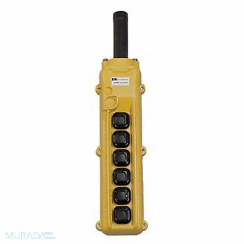 KH INDUSTRIES Pendant Station 6 Push Button NO Yellow, 30PL67