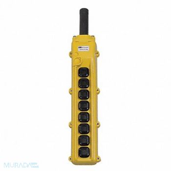 KH INDUSTRIES Pendant Station 8 Push Button NO Yellow, 30PL72