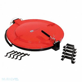 PIG LatchingLidPolyDrum Red Steel 55 gal, 30PX16