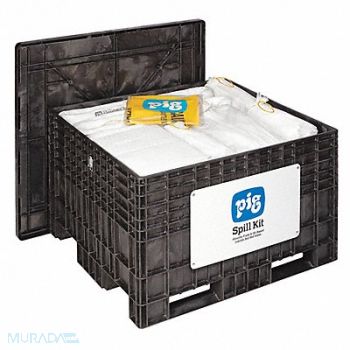 PIG Spill Kit Oil-Based Liquids Black, 30RD95