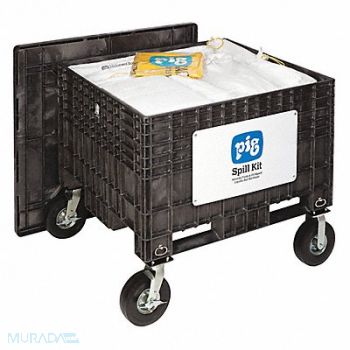 PIG Spill Kit Oil-Based Liquids Black, 30RD94