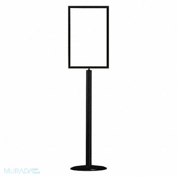 TENSABARRIER Sign Holder 14In x 22In Frame Black, 30RH83