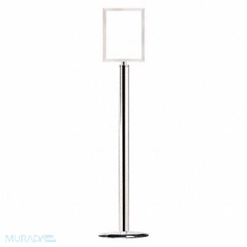 TENSABARRIER Sign Holder 8-1/2In x 11In Frame Chrome, 30RH85