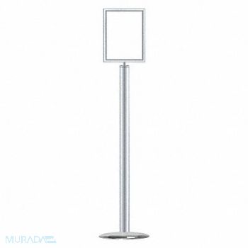 TENSABARRIER Sign Holder 8-1/2In x 11In Frame Chrome, 30RH89