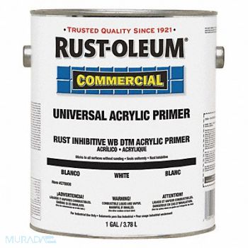 RUST-OLEUM Primer Water Acrylic White 1 gal., 30RK17