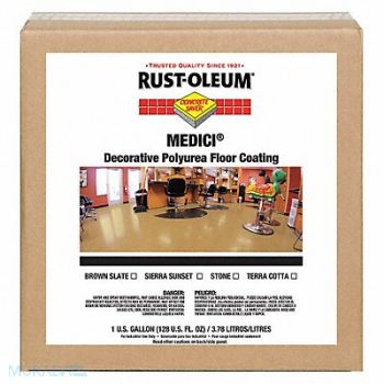 RUST-OLEUM Floor Coating Water 1 gal Stone, 30RM18