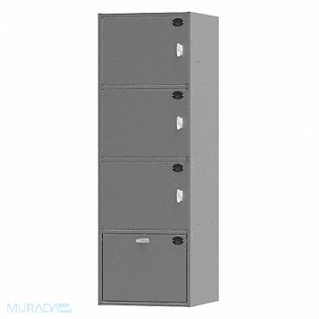 SENTINEL Duty Bag Locker 4opng Gray Assm, 30RT83