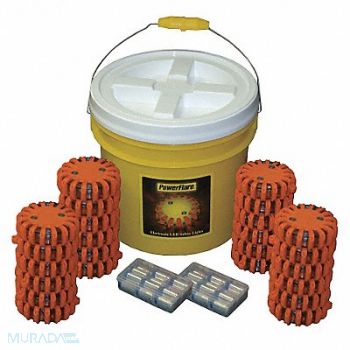 POWERFLARE LED Safety Flare Kit LED Color Red/Amber, 30RU09