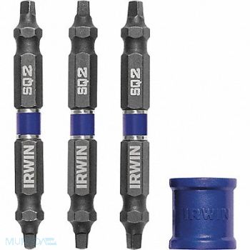 IRWIN Insert Bit Power Dbl End Hex Shank PK3, 55KG98