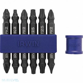 IRWIN Insert Bit Power Dbl End Hex Shank PK6, 55KG85