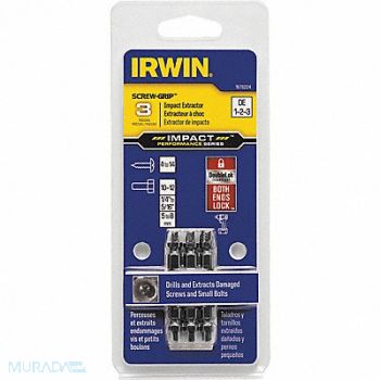 IRWIN Screw Extractor Set 3pc HSS Clamshell, 30TK53