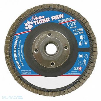 WEILER H7367 Fiber Disc 4 1/2 in Dia 5/8in Arbor, 30TT77