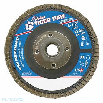 WEILER H7367 Fiber Disc 4 1/2 in Dia 5/8in Arbor, 30TT78