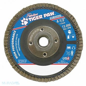 WEILER H7367 Fiber Disc 4 1/2 in Dia 5/8in Arbor, 30TT81