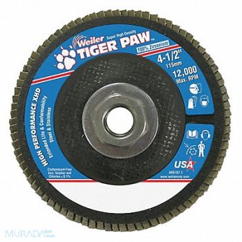 WEILER H7345 Fiber Disc 4 1/2 in Dia 5/8in Arbor, 30TT83