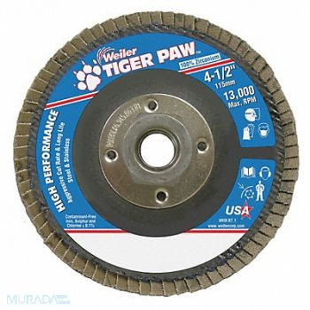 WEILER H7356 Fiber Disc 4 1/2 in Dia 5/8in Arbor, 30TT87