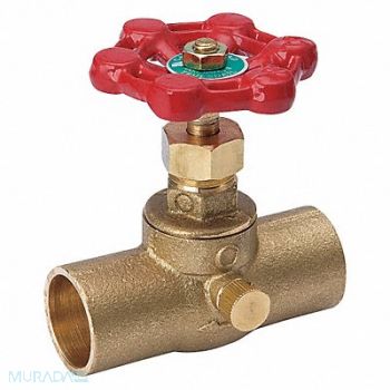 GRAINGER APPROVED Stop and Waste Valve Brass CXC 3/4 in., 30UN16