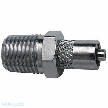 GRAINGER APPROVED Male Luer to 1/4 NPT Male Plated Brass, 30WJ96