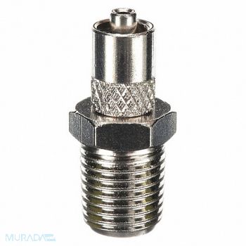 GRAINGER APPROVED Male Luer to 1/8 NPT Male Plated Brass, 30WJ97