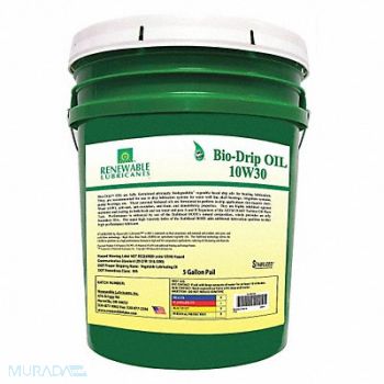 RENEWABLE LUBRICANTS Drip Oil Synthetic Base 5 gal., 30WL60
