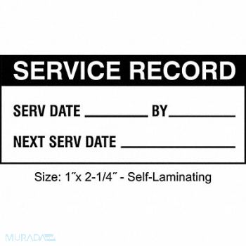 STRANCO INC Inspection Label ENG Maintenance PK225, 30XD51