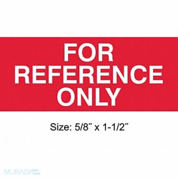 STRANCO INC Calibration Label ENG White/Red PK350, 30XD60