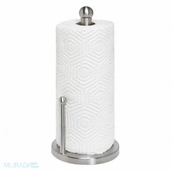 HONEY-CAN-DO Paper Towel Dispenser (1) Roll Silver, 30XM84