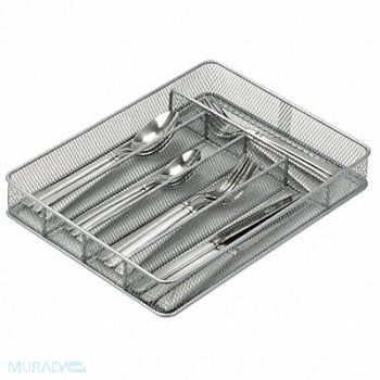 HONEY-CAN-DO Cutlery Tray 5 Compartments Silver, 30XN03