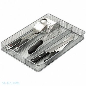 HONEY-CAN-DO Cutlery Tray 3 Compartments Silver, 30XN05