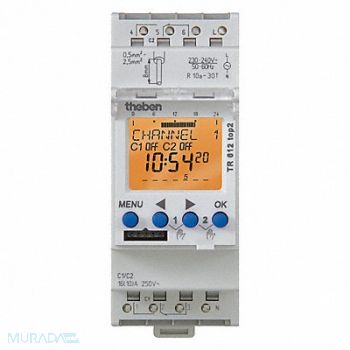 THEBEN Electr. Timer Din Rail 24Hr/7D 2 Chn., 30YH15