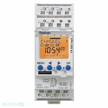 THEBEN Electr Timer Din Rail 24Hr/7D 2Chn 84Mem, 30YH21
